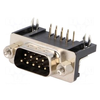 D-Sub | PIN: 9 | socket | male | angled 90° | THT | UNC 4-40 | -55÷105°C
