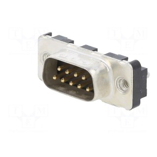 D-Sub | PIN: 9 | socket | male | for panel mounting | straight | 5A