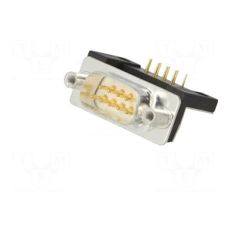 D-Sub | PIN: 9 | socket | male | for panel mounting,on PCBs | THT