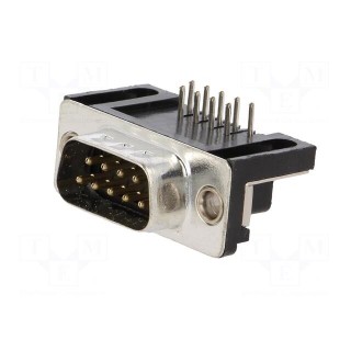 D-Sub | PIN: 9 | socket | male | on PCBs | angled 90° | THT | UNC4-40 | 3A
