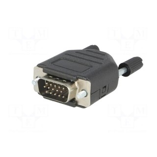D-Sub HD | PIN: 15 | plug | male | soldering | for cable