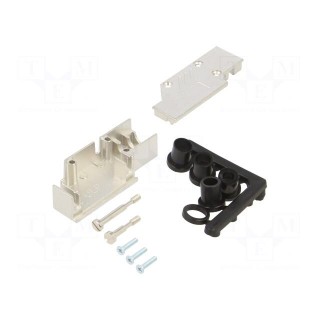 D-Sub | PIN: 15 | plug | male | angled 90° | soldering | for cable | white