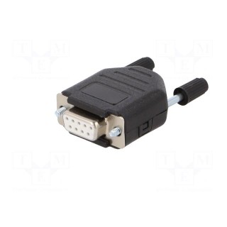 D-Sub | PIN: 9 | plug | female | soldering | for cable | white
