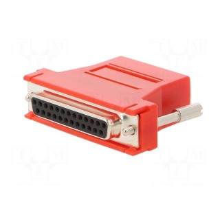 Transition: adapter | D-Sub 25pin female,RJ45 socket | red