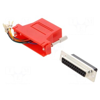 Transition: adapter | RJ45 socket,D-Sub 25pin female | red