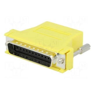Transition: adapter | D-Sub 25pin male,RJ45 socket | yellow