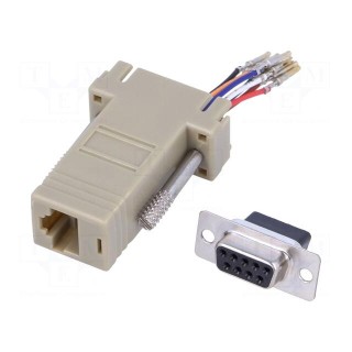 Transition: adapter | RJ45 socket,D-Sub 9pin female