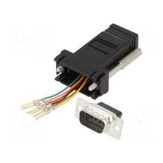 Transition: adapter | RJ11 socket,D-Sub 9pin male