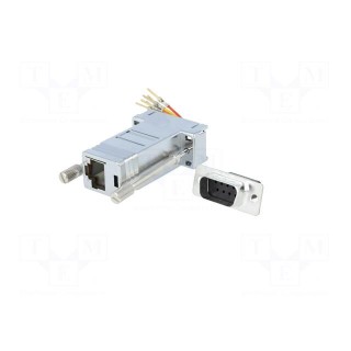 Transition: adapter | D-Sub 9pin male,RJ45 socket