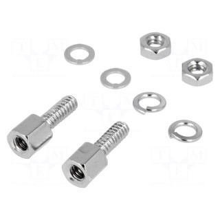 Set of screws for D-Sub | UNC 4-40 | chromium plated steel