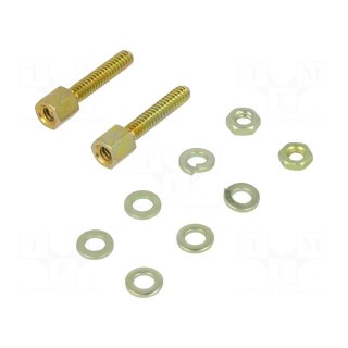 Set of screws for D-Sub | UNC4-40 | Thread len: 14.22mm | L: 19mm