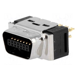 Connector: MDR | PIN: 14 | shielded | for cable | Mat: polyester | plug