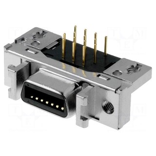 Connector: MDR | PIN: 14 | shielded | Locking: latch | socket | female