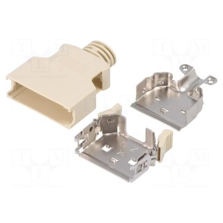 Plug housing | PIN: 26 | shielded | Locking: latch | for cable
