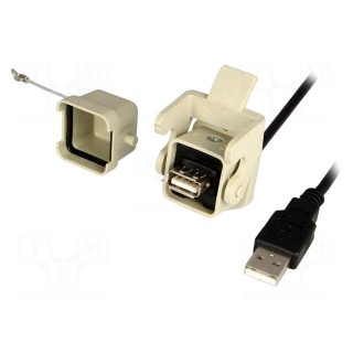 Adapter cable | USB A socket,USB A plug | 1310 | USB 2.0 | IP65 | 1.8m