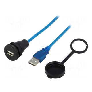 Adapter cable | USB A socket,USB A plug | 1310 | USB 2.0 | IP67 | 1m
