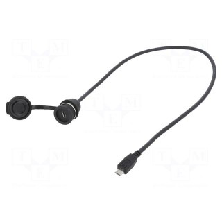Adapter cable | USB 2.0 | USB B micro socket,USB B micro plug