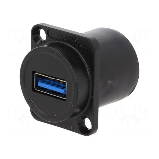 Adapter | USB A socket-front,USB AB micro socket-back | EH | black