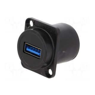 Adapter | USB A socket-front,USB AB micro socket-back | EH | black