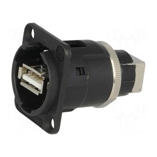 Adapter | USB A socket-front,USB B socket-back | EH | USB 2.0