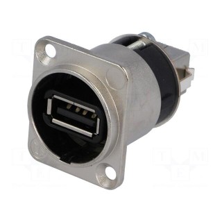 Adapter | USB A socket-front,USB B socket-back | USB 2.0 | 19x24mm