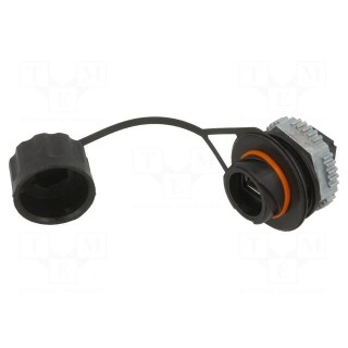 Coupler | USB A socket,both sides | USB 2.0 | plastic | Colour: black