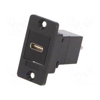 Coupler | USB C socket-front,USB C plug-back | SLIM | USB-C | 29mm
