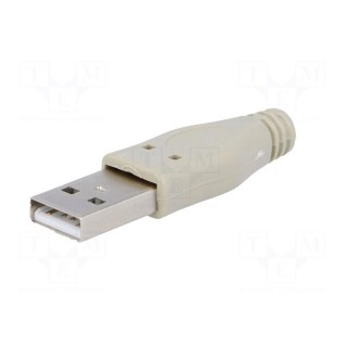 Plug | USB A | for cable | soldering | with protection