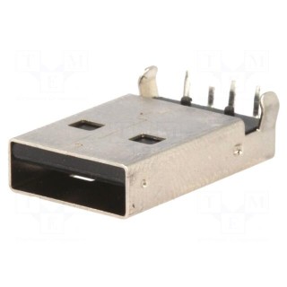 Plug | USB A | THT | angled 90° | 1.5A | Contacts: phosphor bronze | 500V