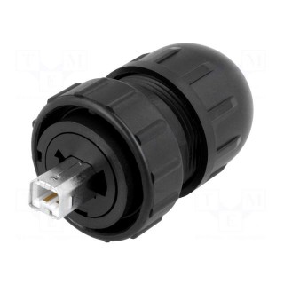 Plug | USB B | Data-Con-X | for cable | straight | USB 2.0 | IP67,IP68