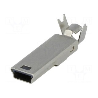 Plug | USB B mini | for cable | soldering | straight | USB 2.0 | 1A | 30V