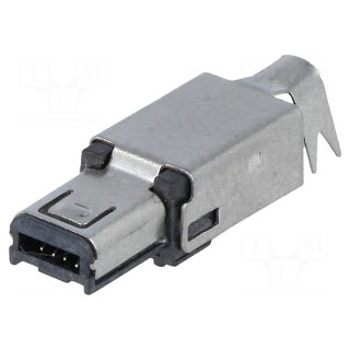 Plug | USB mini Hirose | soldering | PIN: 4 | nickel plated | 500mA