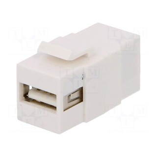 Socket | adapter | female x2 | USB A socket,USB B socket | straight