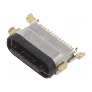 Socket | C | SMT | PIN: 16 | horizontal | middle board mount | USB 2.0