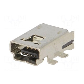 Socket | USB A mini | SMT | PIN: 4 | horizontal