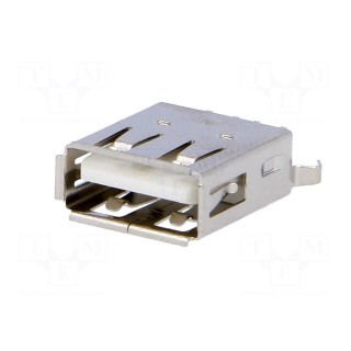 Socket | USB A | on PCBs | THT | PIN: 4 | straight
