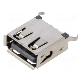 Socket | USB A | THT | PIN: 4 | vertical | USB 2.0 | 1.5A