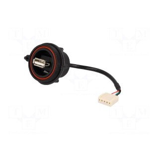 Socket | USB A | USB Buccaneer | for panel mounting,rear side nut