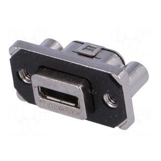 Socket | USB AB micro | MUSB | on PCBs,for panel mounting,screw