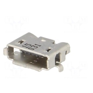 Socket | USB AB micro | on PCBs | SMT | PIN: 5 | horizontal | gold-plated