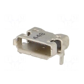 Socket | USB AB micro | SMT | horizontal | USB 2.0 | gold-plated