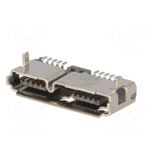 Socket | USB AB micro | SMT | horizontal | USB 3.0 | gold-plated