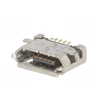 Socket | USB B micro | on PCBs | SMT | PIN: 5 | horizontal
