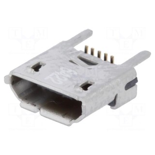 Socket | USB B micro | on PCBs | SMT | PIN: 5 | vertical | USB 2.0