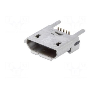 Socket | USB B micro | on PCBs | SMT | PIN: 5 | vertical | USB 2.0