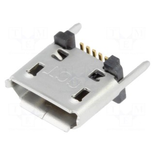Socket | USB B micro | SMT | PIN: 5 | vertical | USB 2.0 | 1.8A