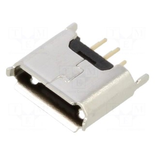 Socket | USB B micro | THT | PIN: 5 | straight | USB 2.0 | 1.8A