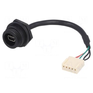 Socket | USB B mini | USB B mini socket,5pin plug | PIN: 5 | IP68