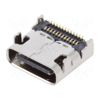 Socket | USB C | CX | on PCBs | SMT | PIN: 24 | horizontal | Gen2 | USB 3.1