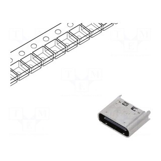Socket | USB C | CX | on PCBs | SMT | PIN: 24 | vertical | Gen2 | USB 3.1